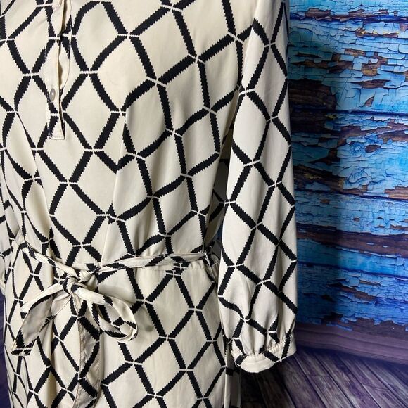 JustFab dress large wheat and black geometric dres - Picture 11 of 11